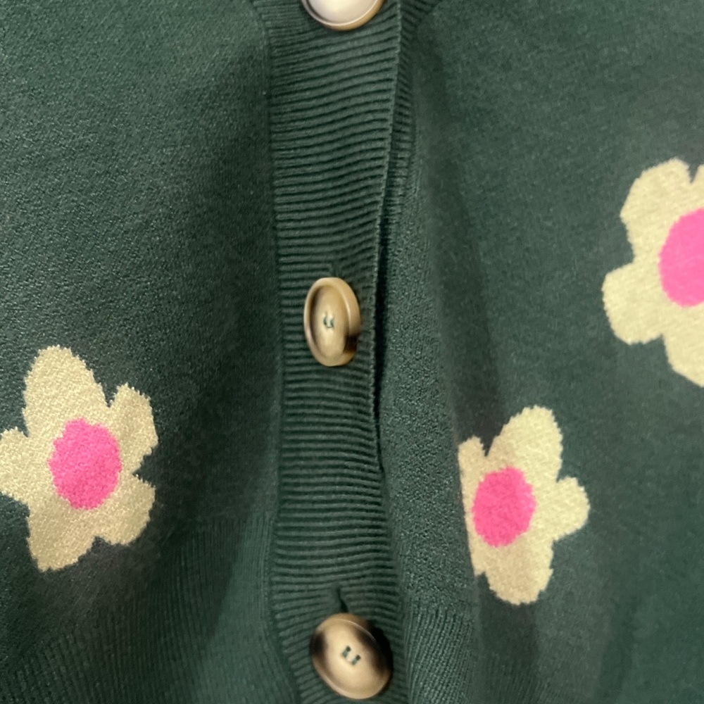 FINAL PRICE Bailey Rose Green Floral Cardigan - Picture 2 of 7